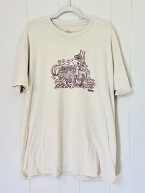 Teton Gravity Research Tshirt Cream Brown Graphic Snowboard Outdoor Unisex XL